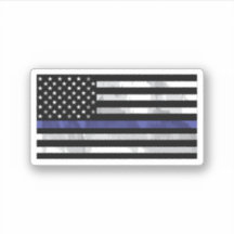 Thin-Blue-Line-Blue-Lives-Matter-Flag-Pegatina