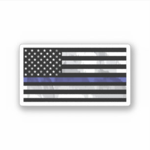 Pegatina Thin-Blue-Line-Blue-Lives-Matter-Flag-Pegatina