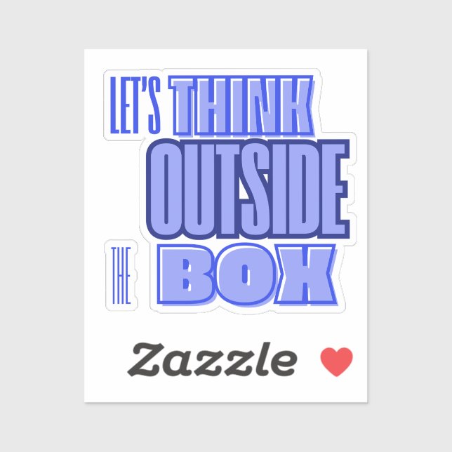 Pegatina Think Outside the Box (Hoja)