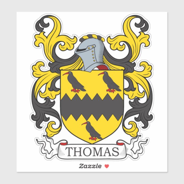 Pegatina Thomas Family Crest (Hoja)
