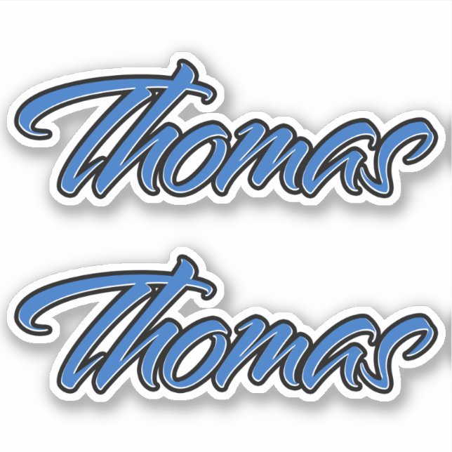Pegatina Thomas Name blue Aufkleber Sticker Stickerset (Anverso)