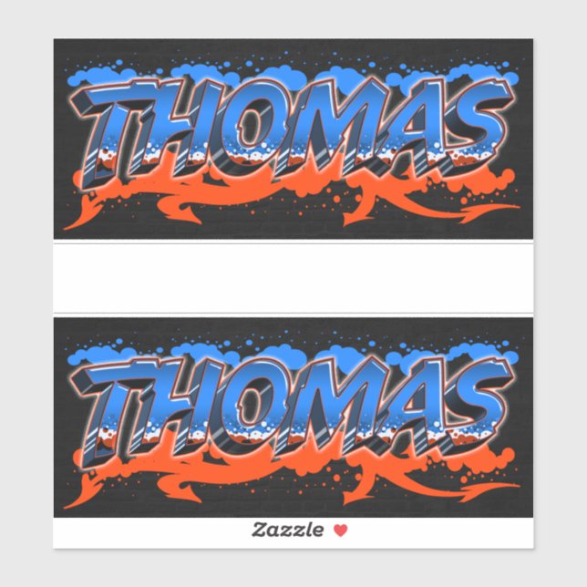 Pegatina Thomas Vorname Name Graffiti Aufkleber Sticker (Hoja)