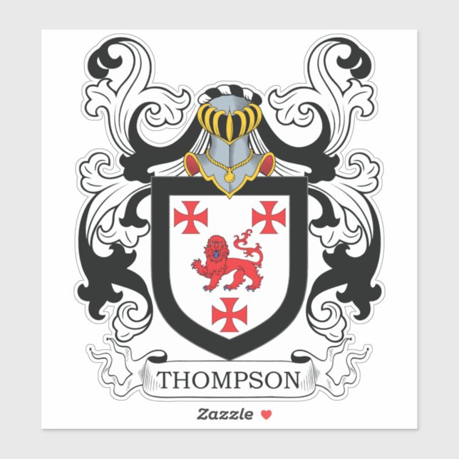 Pegatina Thompson Family Crest (Hoja)