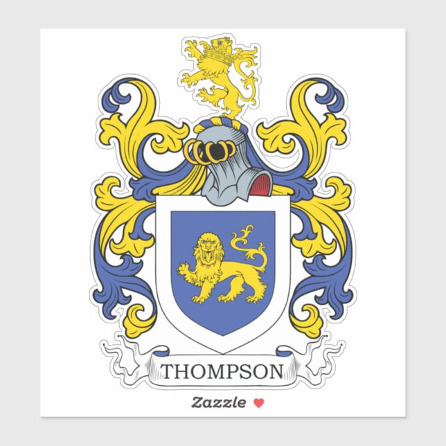 Pegatina Thompson Family Crest (Hoja)