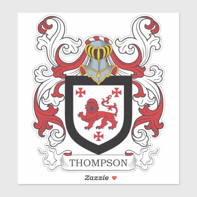 Pegatina Thompson Family Crest (Hoja)