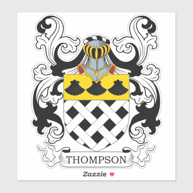 Pegatina Thompson Family Crest (Hoja)