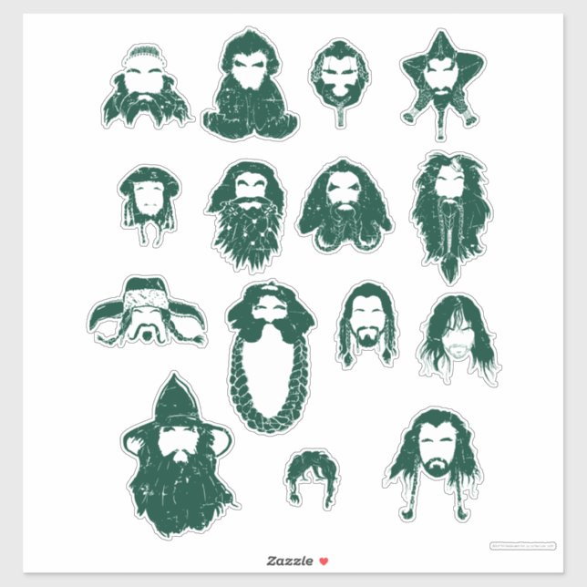 Pegatina THORIN OAKENSHIELD™ y Company Hair (Hoja)