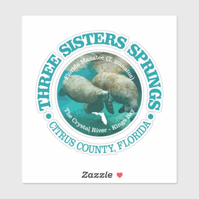 Pegatina Three Sisters Springs (rd) (Hoja)