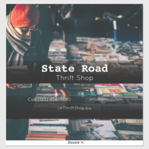 Pegatina Thrift Shop empresa de publicidad de vehículos