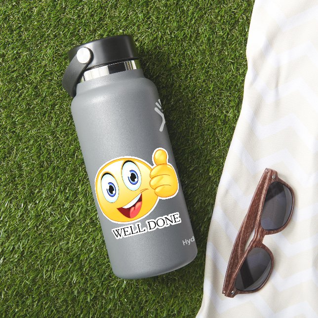 Pegatina Thumbup Emoji Bien Hecho Cara Sonriente Personaliz (HydroFlask Insitu)