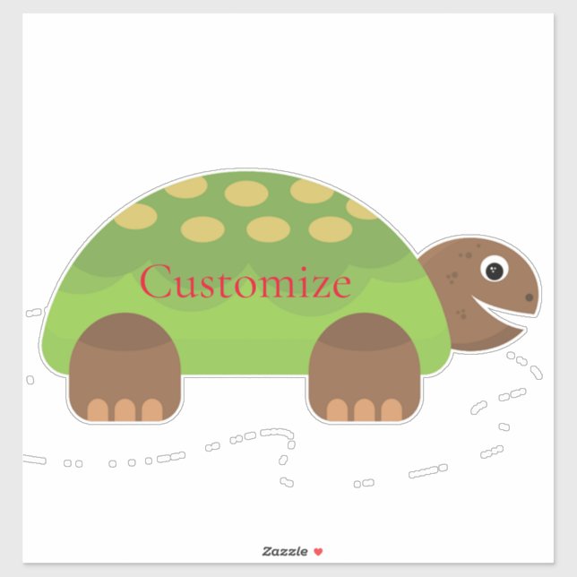 Pegatina Thunder_Cove feliz tortuga sonriente (Hoja)