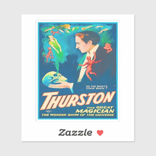 Pegatina Thurston El Gran Anuncio Mágico (Hoja)