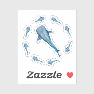 Pegatina Tiburón ballena acuática