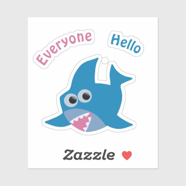 Pegatina Tiburón bebé (Hoja)