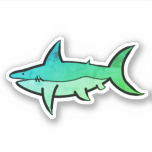Pegatina Tiburón verde