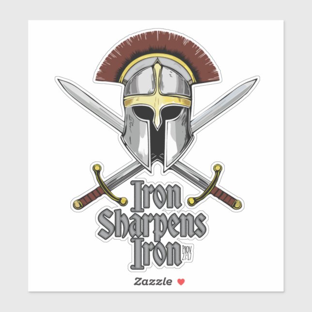 Pegatina Tiburones de hierro Inspiración cristiana esencial (Hoja)