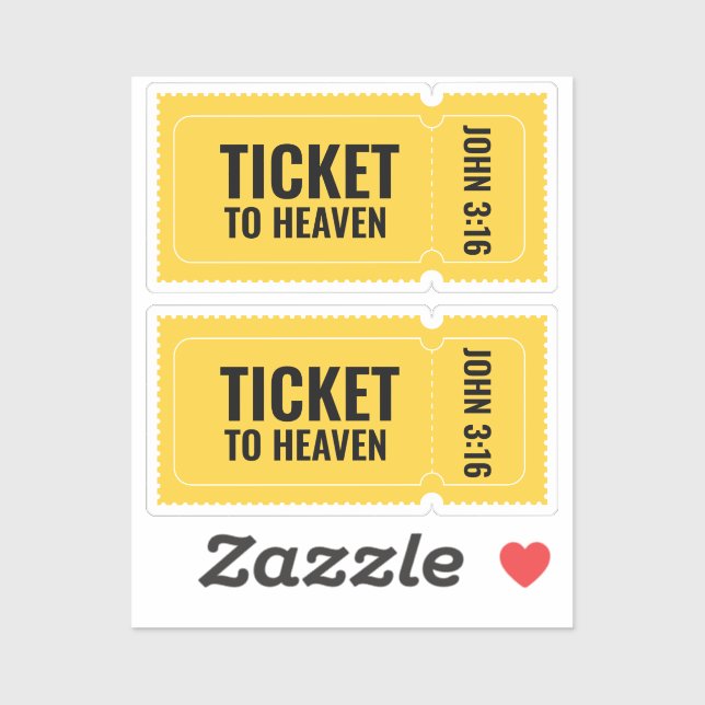 Pegatina Ticket To Heaven (Hoja)