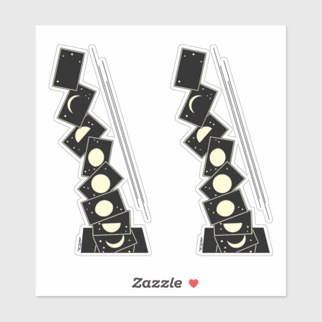 Pegatina Tiempo cayendo a través de un agujero (Hoja)