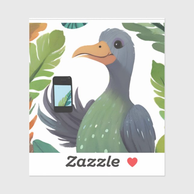 Pegatina Tiempo de paso del ave Goony (Hoja)