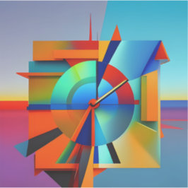 Pegatina Tiempo En Piezas Vinyl Extraíble