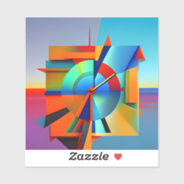 Pegatina Tiempo En Piezas Vinyl Extraíble