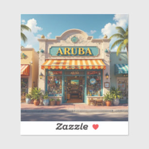 Pegatina tienda Aruba