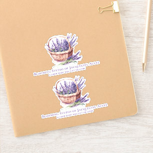 Pegatina Tienda de flores de ilustracion de lavanda de nego