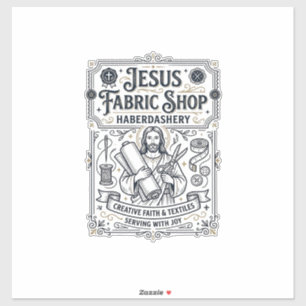 Pegatina Tienda de telas de Jesús Mercería Tienda de telas