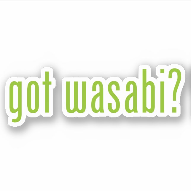 Pegatina ¿tiene wasabi? (Anverso)