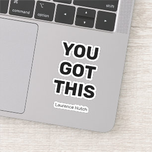 Pegatina Tienes Este Color Negro Simple Cuta con nombre