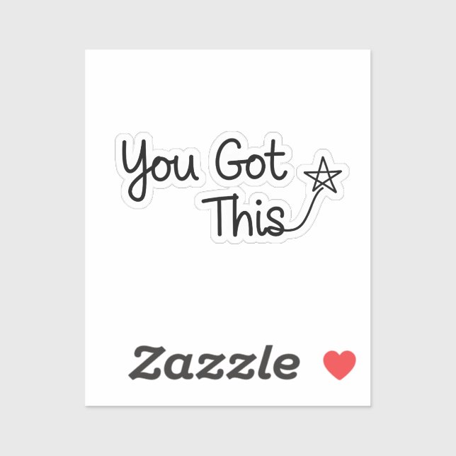 Pegatina "Tienes esto" Motivador Diseño estelar (Hoja)