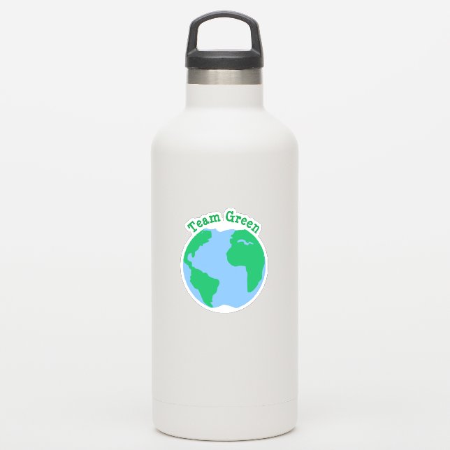Pegatina Tierra verde del equipo (Botella de agua)