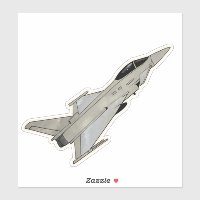 Pegatina Tifón, aviones de combate Jet (Hoja)