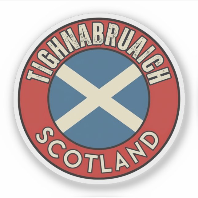 Pegatina Tighnabruaich, Escocia (Anverso)