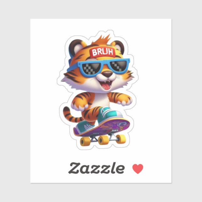 Pegatina Tigre (Hoja)