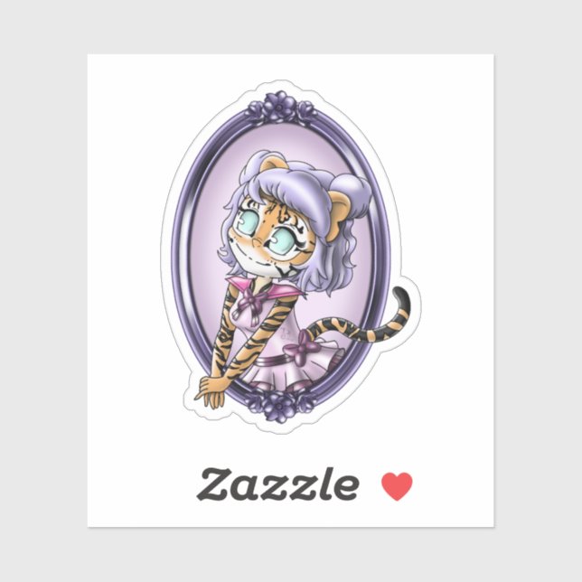 Pegatina Tigre (Hoja)