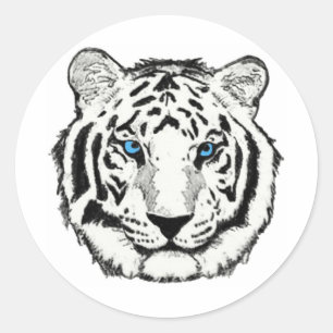 Pegatina tigre blanco