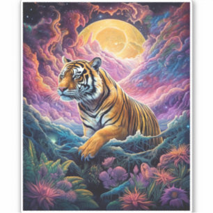 Pegatina Tigre cósmico