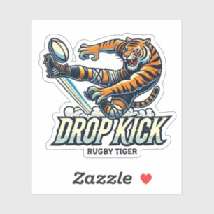 Pegatina Tigre de rugby cae
