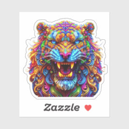 Pegatina Tigre resplandeciente