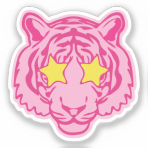 Pegatina Tigre rosa
