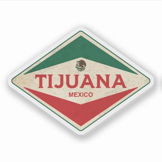 Pegatina Tijuana México Vintage (Anverso)