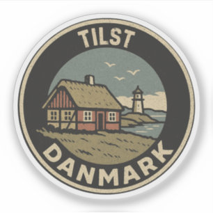 Pegatina Tilst, Dinamarca Danmark 