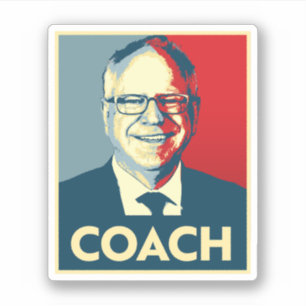 Pegatina Tim Walz COACH