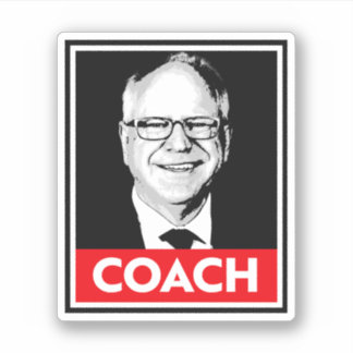 Pegatina Tim Walz COACH