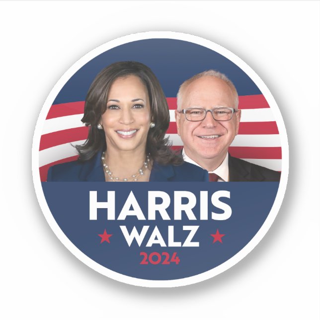 Pegatina Tim Walz Fan Club (Anverso)