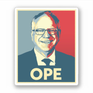 Pegatina Tim Walz OPE