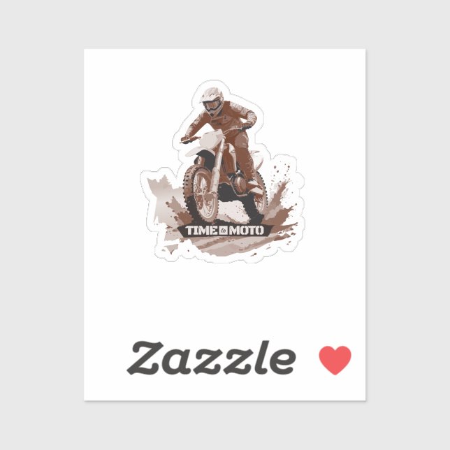 Pegatina Time to Moto Dirt Bike Sticker (Hoja)