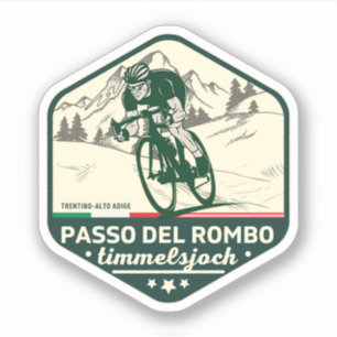 Pegatina Timmelsjoch - paso del rombo viaje en moto