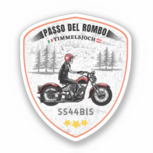 Pegatina Timmelsjoch - paso del rombo viaje en moto